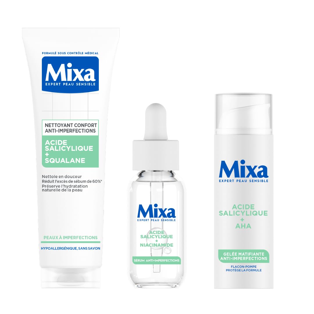 Mixa - Sérum Concentré Anti-Imperfections - Pour peaux à imperfections - Enrichi en Acide Salicylique et Niacinamide - 30 ml