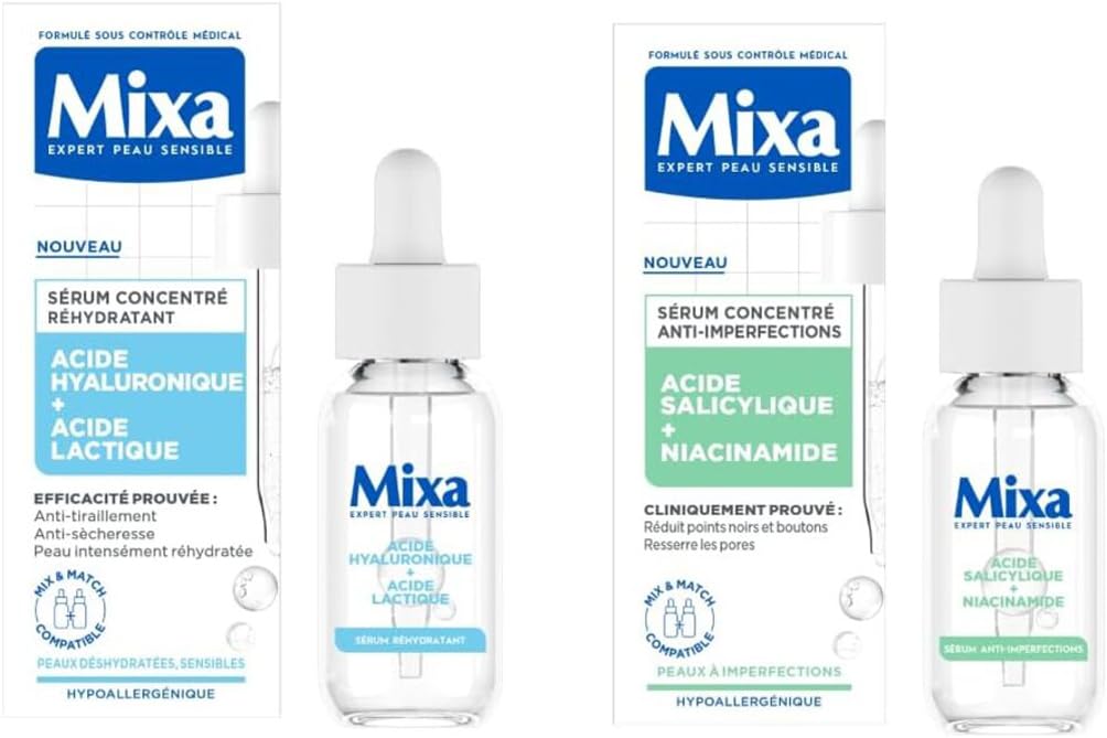 Mixa - Sérum Concentré Anti-Imperfections - Pour peaux à imperfections - Enrichi en Acide Salicylique et Niacinamide - 30 ml