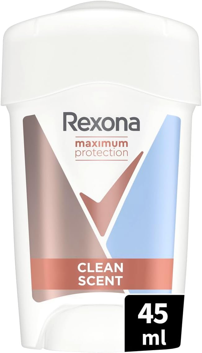 REXONA - Déodorant Femme Clean Scent - Stick Anti-transpirant - 3x plus efficace contre la transpiration - Protection 96h - 45ml