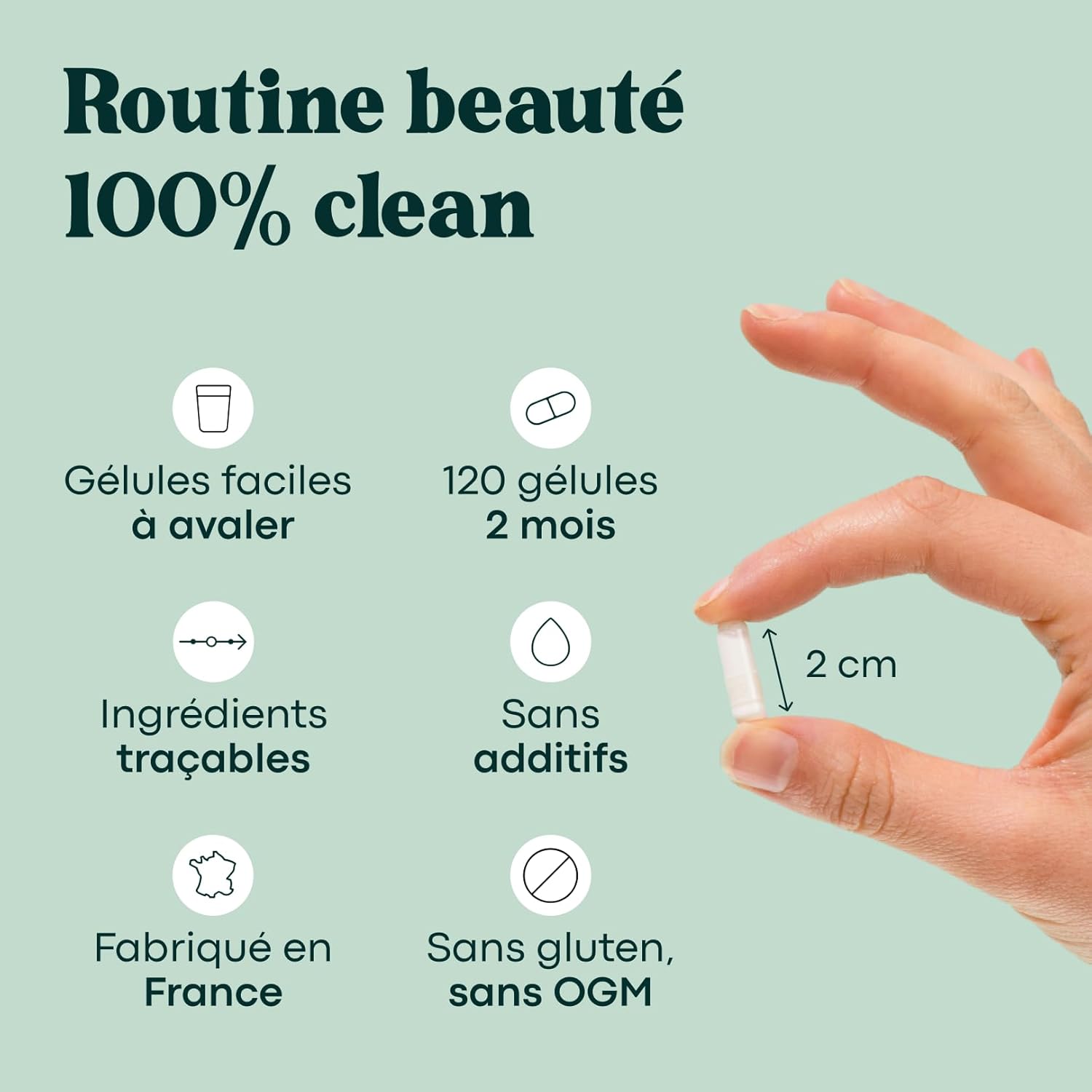 Collagène Marin + Acide Hyaluronique, Peau Hydratée et Articulations Fortes, Cure de 2 mois, 120 Gélules, Collagene Hydrolysé Type 1 Naticol®, Avec Vitamine C, Fabriqué en France, by Novoma