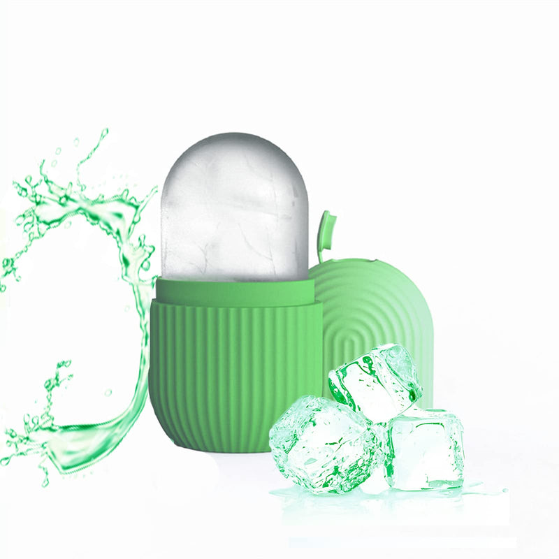 Joyeee Ice Roller, massage de la glace pour les yeux réutilisable, beauté du visage, soins de la peau compresse de glace rétrécit les pores réduit les poches améliore l'élasticité de la peau. (Rose)
