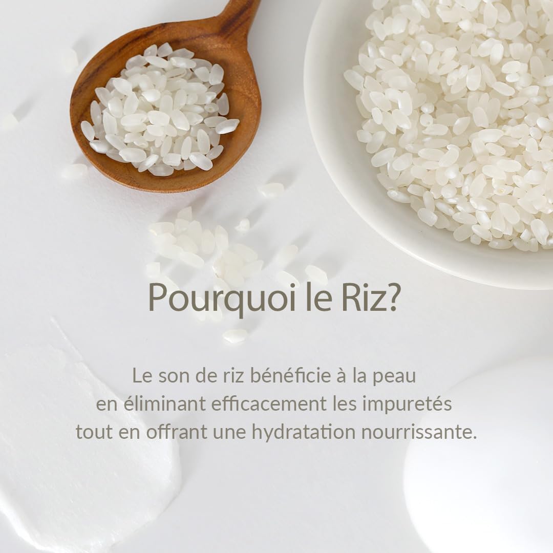 [MIZON] RICE REAL CLEANSING FOAM (150ML) Soin Coréen - Nettoyant Visage Exfoliant Doux à l'Extrait de Riz - Éclat, Nettoyage des Pores et Amélioration du Teint - Peaux Grasses et Mixtes