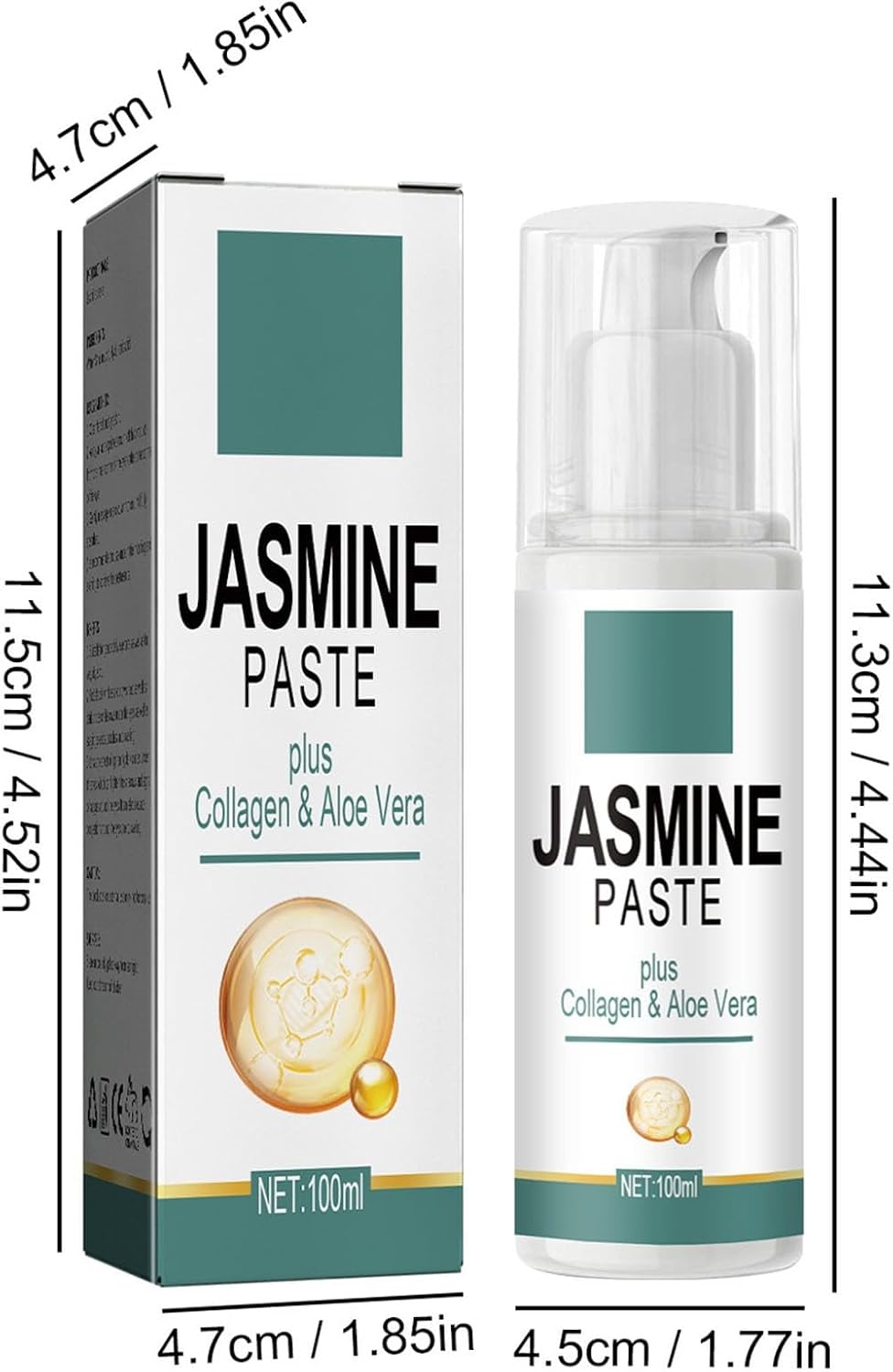 Pommade au jasmin contre les cernes sous les yeux, anti-rides, pommade au jasmin contre les cernes, pommade au jasmin contre les cernes, 100 ml, kit de soin du visage pour adolescents (blanc, taille