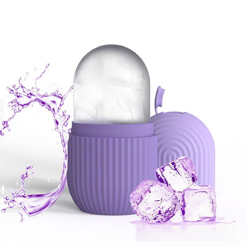 Joyeee Ice Roller, massage de la glace pour les yeux réutilisable, beauté du visage, soins de la peau compresse de glace rétrécit les pores réduit les poches améliore l'élasticité de la peau. (Rose)