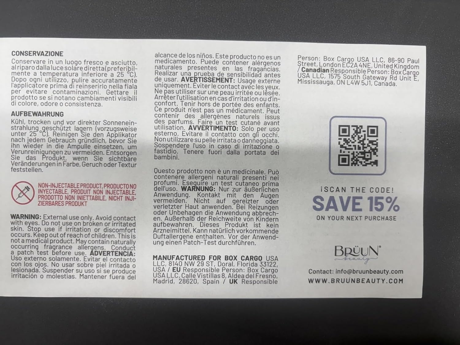 BRÜNN HS - Ampoule Sérum Booster Coréen pour Pousse des Cheveux Usage Sans Derma Pen Soin de la Peau 1,18 fl.oz