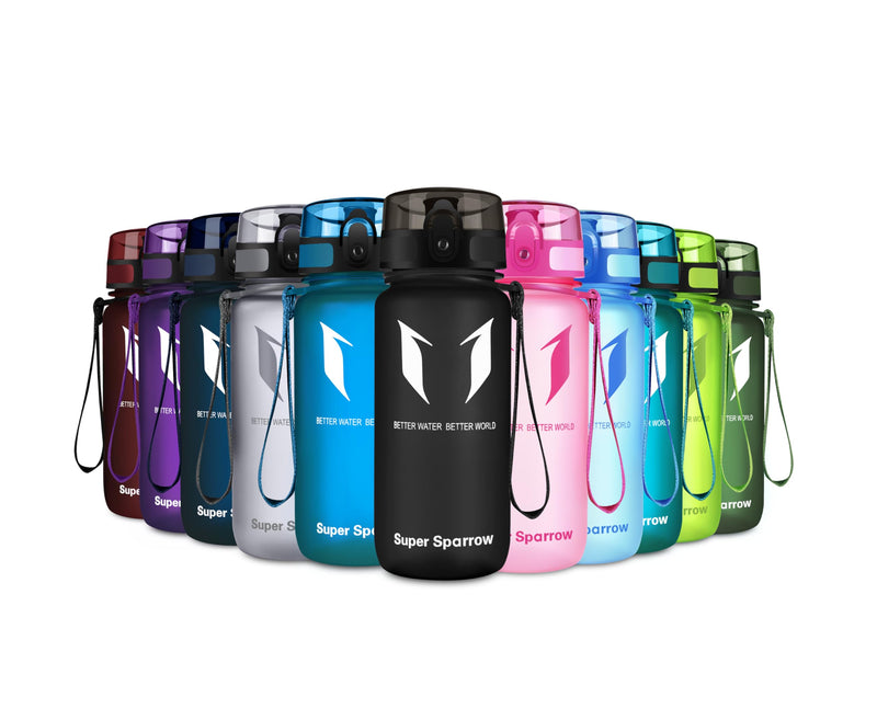 Super Sparrow Bouteille d'eau - Gourde - 350ml/500ml/750ml/1000ml - sans BPA - Convient pour Le Sport, la randonnée, l'école, Le Bureau, en Plein air