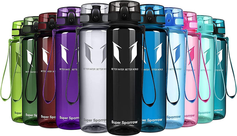 Super Sparrow Bouteille d'eau - Gourde - 350ml/500ml/750ml/1000ml - sans BPA - Convient pour Le Sport, la randonnée, l'école, Le Bureau, en Plein air