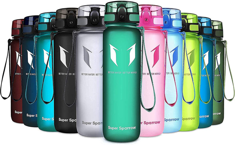Super Sparrow Bouteille d'eau - Gourde - 350ml/500ml/750ml/1000ml - sans BPA - Convient pour Le Sport, la randonnée, l'école, Le Bureau, en Plein air