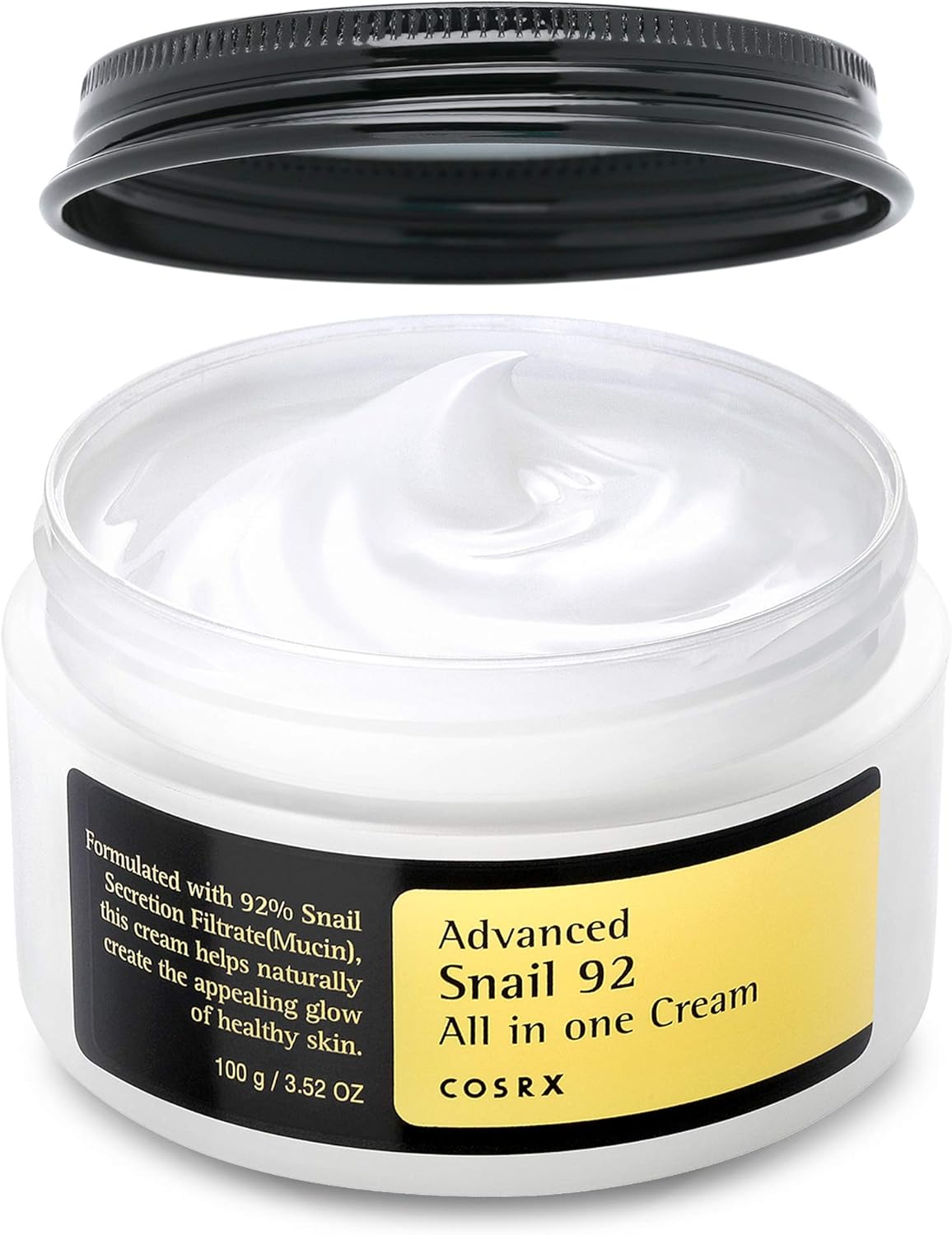 COSRX Advanced Snail 92% All In One Cream 100 ml | Crème Hydratante avec Bave d'Escargot | Pour Anti Rides Peaux d'Acné et Peau Sèche Soins pour le Visage de Jour Femme | Coréen Korean Skincare