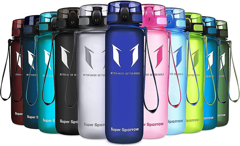 Super Sparrow Bouteille d'eau - Gourde - 350ml/500ml/750ml/1000ml - sans BPA - Convient pour Le Sport, la randonnée, l'école, Le Bureau, en Plein air