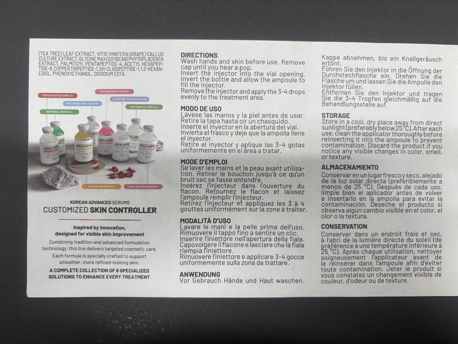 BRÜNN HS - Ampoule Sérum Booster Coréen pour Pousse des Cheveux Usage Sans Derma Pen Soin de la Peau 1,18 fl.oz