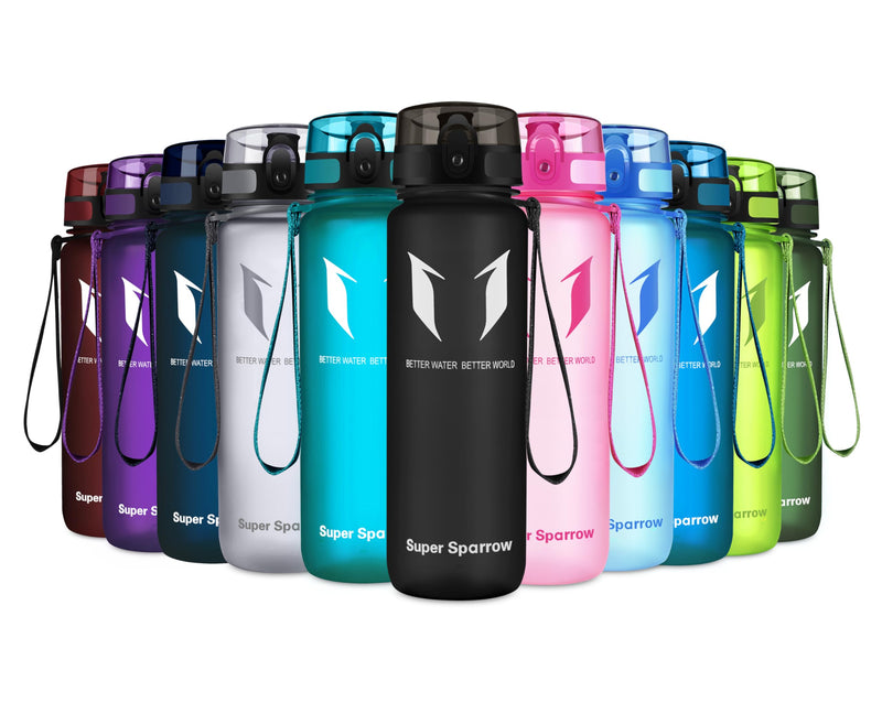 Super Sparrow Bouteille d'eau - Gourde - 350ml/500ml/750ml/1000ml - sans BPA - Convient pour Le Sport, la randonnée, l'école, Le Bureau, en Plein air