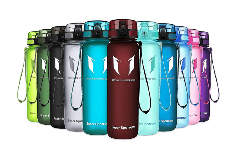 Super Sparrow Bouteille d'eau - Gourde - 350ml/500ml/750ml/1000ml - sans BPA - Convient pour Le Sport, la randonnée, l'école, Le Bureau, en Plein air