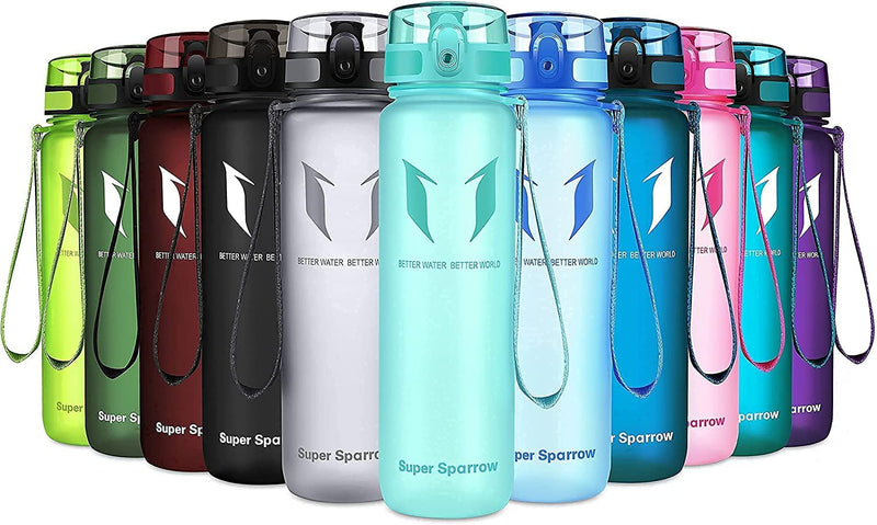 Super Sparrow Bouteille d'eau - Gourde - 350ml/500ml/750ml/1000ml - sans BPA - Convient pour Le Sport, la randonnée, l'école, Le Bureau, en Plein air