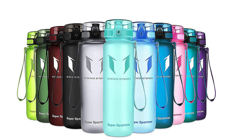 Super Sparrow Bouteille d'eau - Gourde - 350ml/500ml/750ml/1000ml - sans BPA - Convient pour Le Sport, la randonnée, l'école, Le Bureau, en Plein air