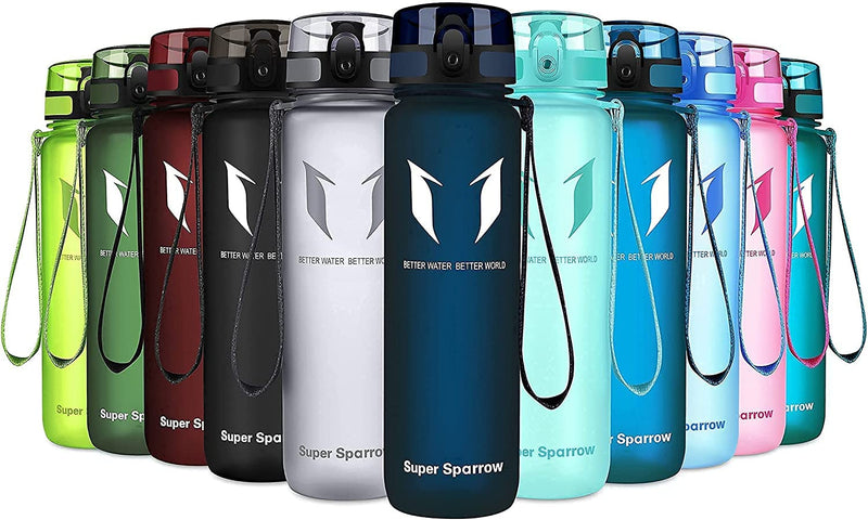 Super Sparrow Bouteille d'eau - Gourde - 350ml/500ml/750ml/1000ml - sans BPA - Convient pour Le Sport, la randonnée, l'école, Le Bureau, en Plein air