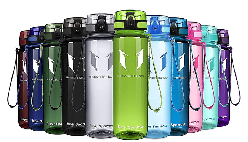 Super Sparrow Bouteille d'eau - Gourde - 350ml/500ml/750ml/1000ml - sans BPA - Convient pour Le Sport, la randonnée, l'école, Le Bureau, en Plein air