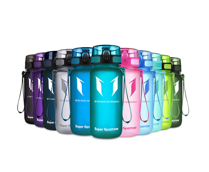 Super Sparrow Bouteille d'eau - Gourde - 350ml/500ml/750ml/1000ml - sans BPA - Convient pour Le Sport, la randonnée, l'école, Le Bureau, en Plein air