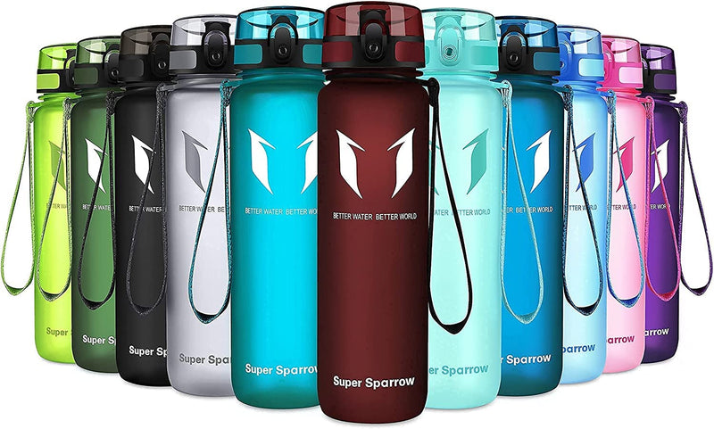 Super Sparrow Bouteille d'eau - Gourde - 350ml/500ml/750ml/1000ml - sans BPA - Convient pour Le Sport, la randonnée, l'école, Le Bureau, en Plein air
