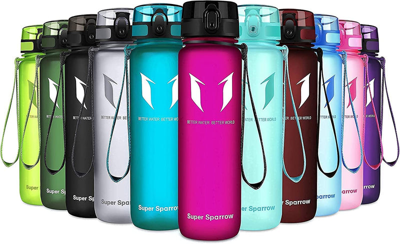 Super Sparrow Bouteille d'eau - Gourde - 350ml/500ml/750ml/1000ml - sans BPA - Convient pour Le Sport, la randonnée, l'école, Le Bureau, en Plein air