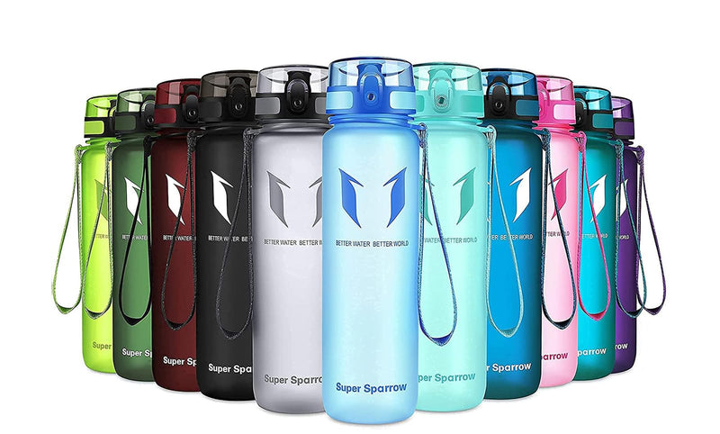 Super Sparrow Bouteille d'eau - Gourde - 350ml/500ml/750ml/1000ml - sans BPA - Convient pour Le Sport, la randonnée, l'école, Le Bureau, en Plein air