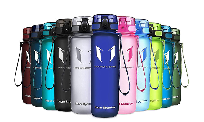 Super Sparrow Bouteille d'eau - Gourde - 350ml/500ml/750ml/1000ml - sans BPA - Convient pour Le Sport, la randonnée, l'école, Le Bureau, en Plein air