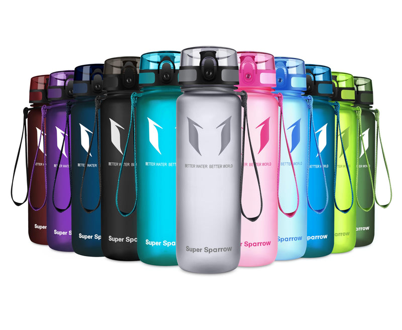 Super Sparrow Bouteille d'eau - Gourde - 350ml/500ml/750ml/1000ml - sans BPA - Convient pour Le Sport, la randonnée, l'école, Le Bureau, en Plein air