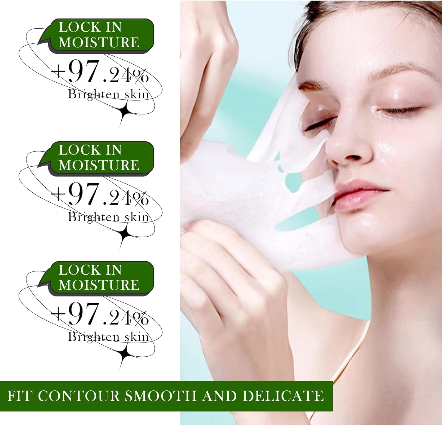 12 Masques en Feuille, Soin Coréen pour le Visage avec Ingrédients Naturels, Masque de Beauté Daily Care, Hydratation et Nourrissants pour Tous les Types de Peau, 25ML