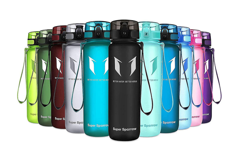 Super Sparrow Bouteille d'eau - Gourde - 350ml/500ml/750ml/1000ml - sans BPA - Convient pour Le Sport, la randonnée, l'école, Le Bureau, en Plein air