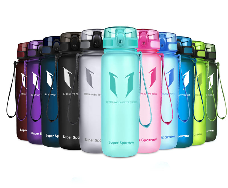 Super Sparrow Bouteille d'eau - Gourde - 350ml/500ml/750ml/1000ml - sans BPA - Convient pour Le Sport, la randonnée, l'école, Le Bureau, en Plein air