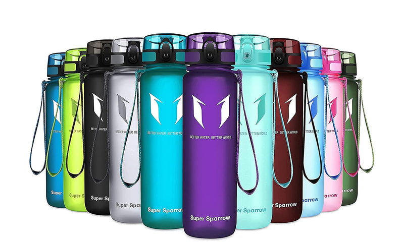 Super Sparrow Bouteille d'eau - Gourde - 350ml/500ml/750ml/1000ml - sans BPA - Convient pour Le Sport, la randonnée, l'école, Le Bureau, en Plein air