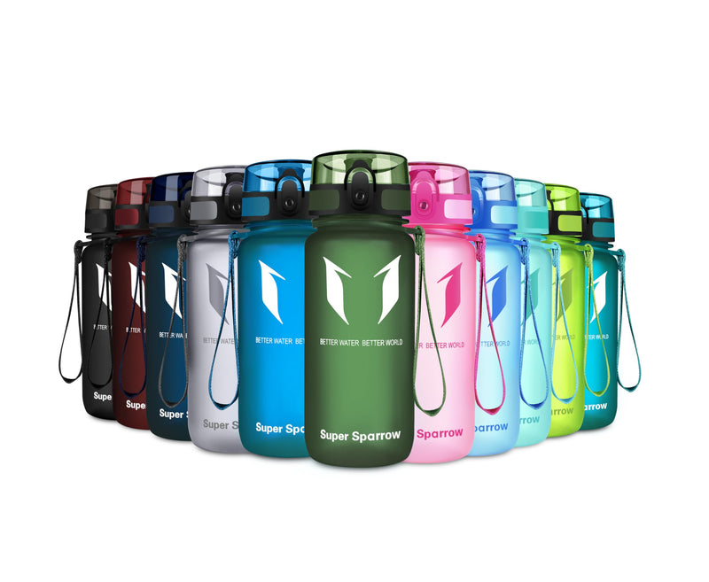 Super Sparrow Bouteille d'eau - Gourde - 350ml/500ml/750ml/1000ml - sans BPA - Convient pour Le Sport, la randonnée, l'école, Le Bureau, en Plein air
