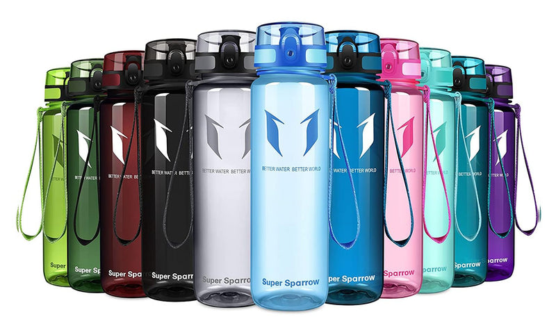 Super Sparrow Bouteille d'eau - Gourde - 350ml/500ml/750ml/1000ml - sans BPA - Convient pour Le Sport, la randonnée, l'école, Le Bureau, en Plein air