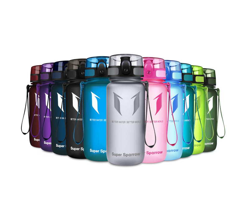 Super Sparrow Bouteille d'eau - Gourde - 350ml/500ml/750ml/1000ml - sans BPA - Convient pour Le Sport, la randonnée, l'école, Le Bureau, en Plein air