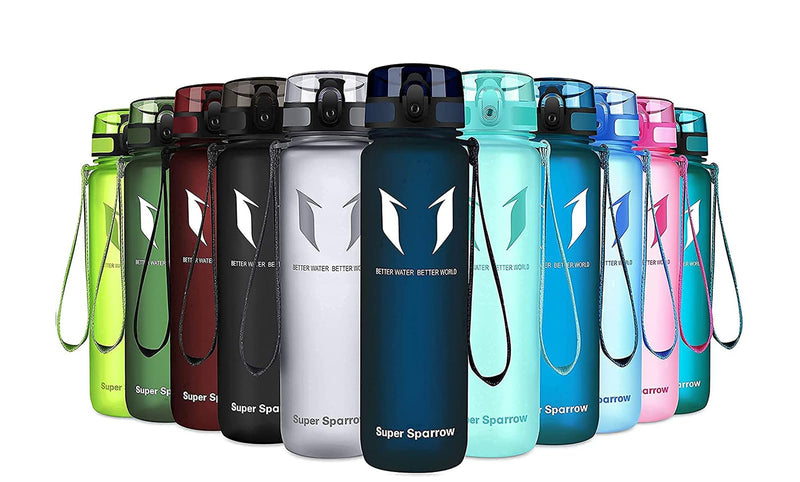 Super Sparrow Bouteille d'eau - Gourde - 350ml/500ml/750ml/1000ml - sans BPA - Convient pour Le Sport, la randonnée, l'école, Le Bureau, en Plein air