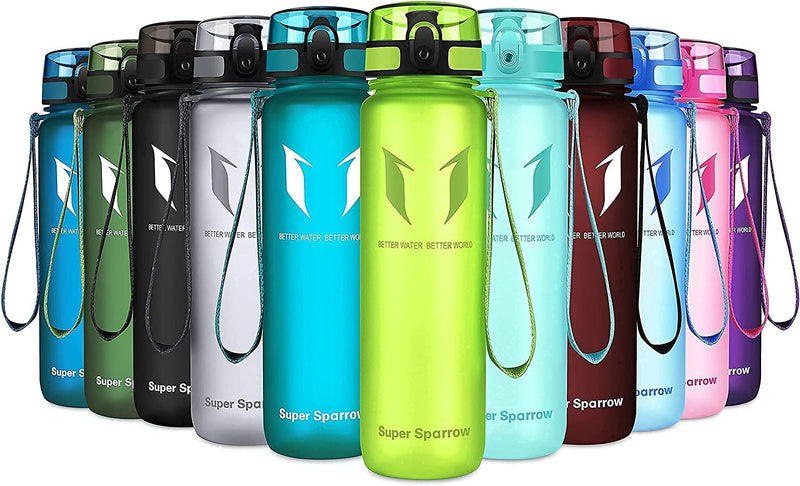 Super Sparrow Bouteille d'eau - Gourde - 350ml/500ml/750ml/1000ml - sans BPA - Convient pour Le Sport, la randonnée, l'école, Le Bureau, en Plein air
