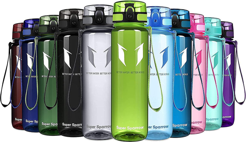 Super Sparrow Bouteille d'eau - Gourde - 350ml/500ml/750ml/1000ml - sans BPA - Convient pour Le Sport, la randonnée, l'école, Le Bureau, en Plein air