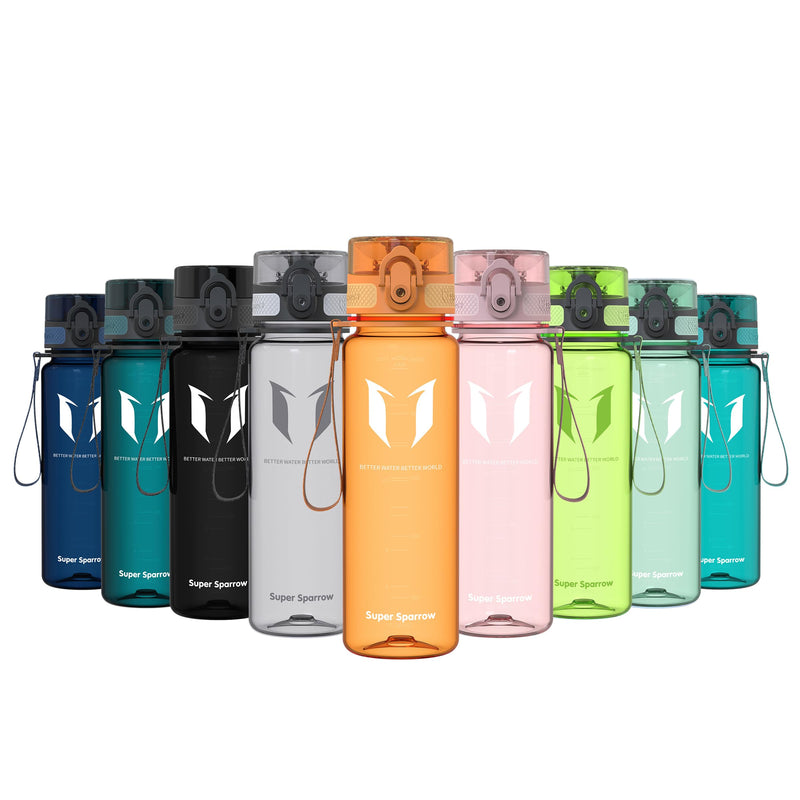 Super Sparrow Bouteille d'eau - Gourde - 350ml/500ml/750ml/1000ml - sans BPA - Convient pour Le Sport, la randonnée, l'école, Le Bureau, en Plein air