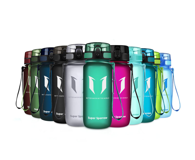 Super Sparrow Bouteille d'eau - Gourde - 350ml/500ml/750ml/1000ml - sans BPA - Convient pour Le Sport, la randonnée, l'école, Le Bureau, en Plein air