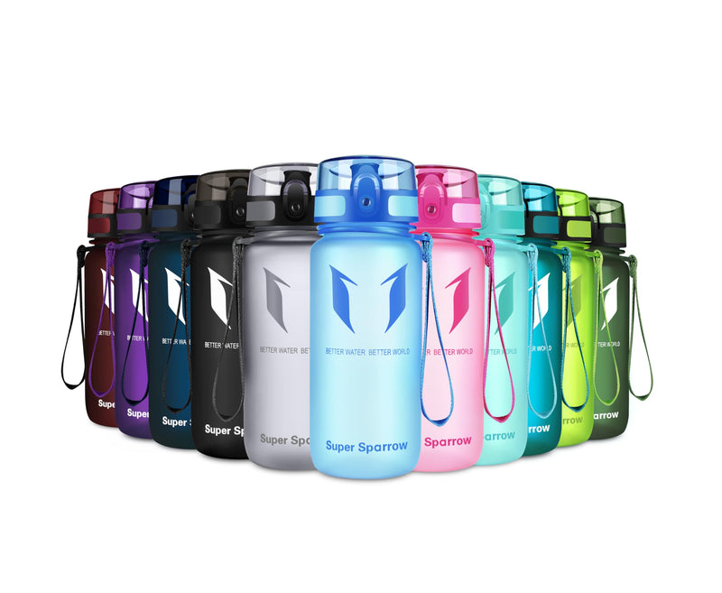 Super Sparrow Bouteille d'eau - Gourde - 350ml/500ml/750ml/1000ml - sans BPA - Convient pour Le Sport, la randonnée, l'école, Le Bureau, en Plein air