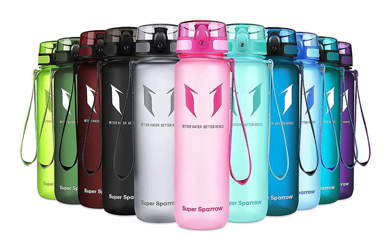 Super Sparrow Bouteille d'eau - Gourde - 350ml/500ml/750ml/1000ml - sans BPA - Convient pour Le Sport, la randonnée, l'école, Le Bureau, en Plein air