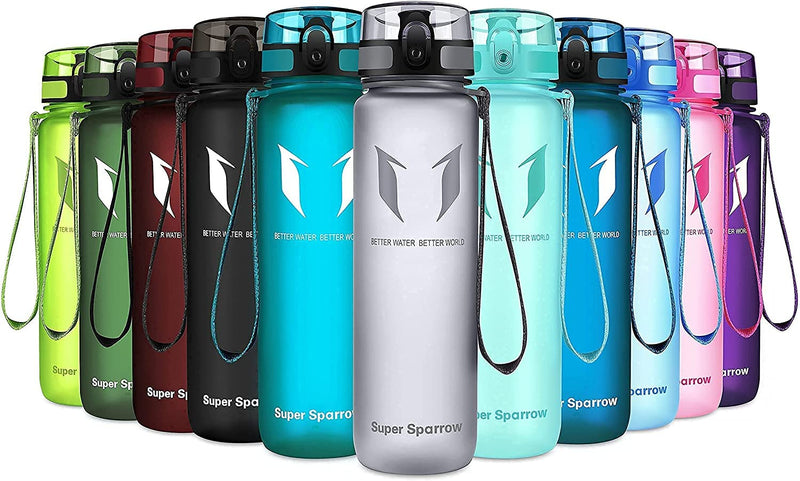 Super Sparrow Bouteille d'eau - Gourde - 350ml/500ml/750ml/1000ml - sans BPA - Convient pour Le Sport, la randonnée, l'école, Le Bureau, en Plein air