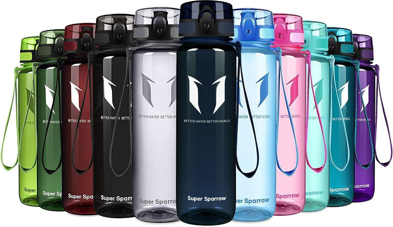 Super Sparrow Bouteille d'eau - Gourde - 350ml/500ml/750ml/1000ml - sans BPA - Convient pour Le Sport, la randonnée, l'école, Le Bureau, en Plein air