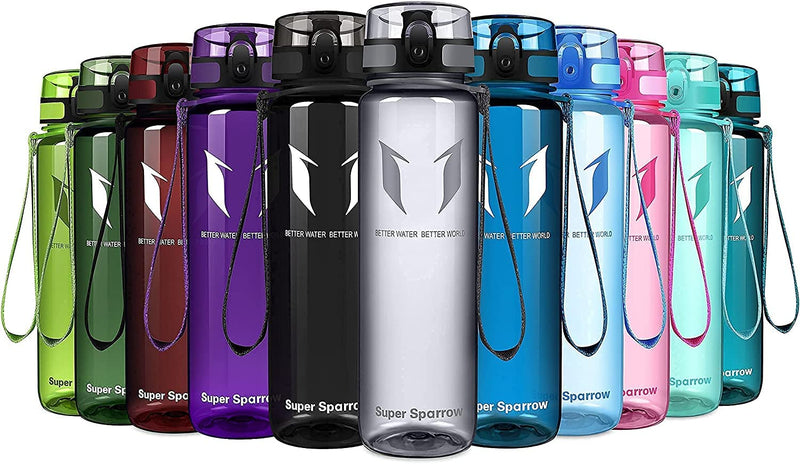 Super Sparrow Bouteille d'eau - Gourde - 350ml/500ml/750ml/1000ml - sans BPA - Convient pour Le Sport, la randonnée, l'école, Le Bureau, en Plein air