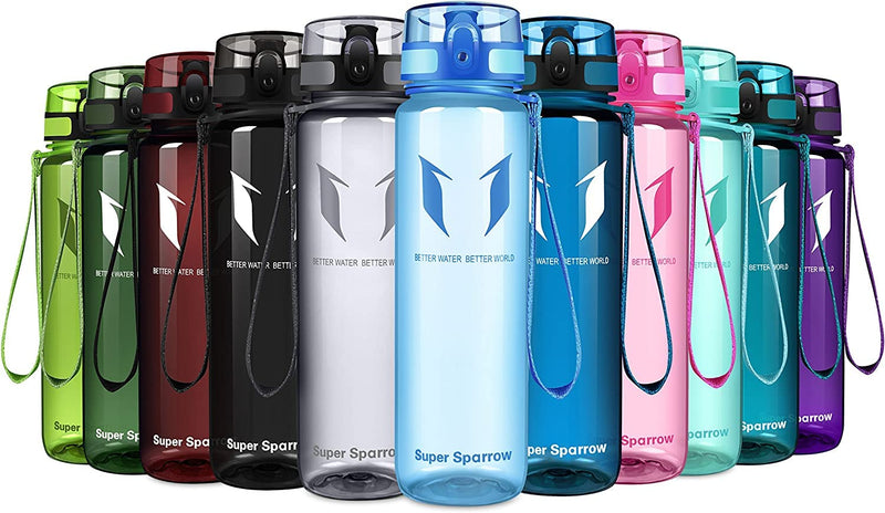 Super Sparrow Bouteille d'eau - Gourde - 350ml/500ml/750ml/1000ml - sans BPA - Convient pour Le Sport, la randonnée, l'école, Le Bureau, en Plein air