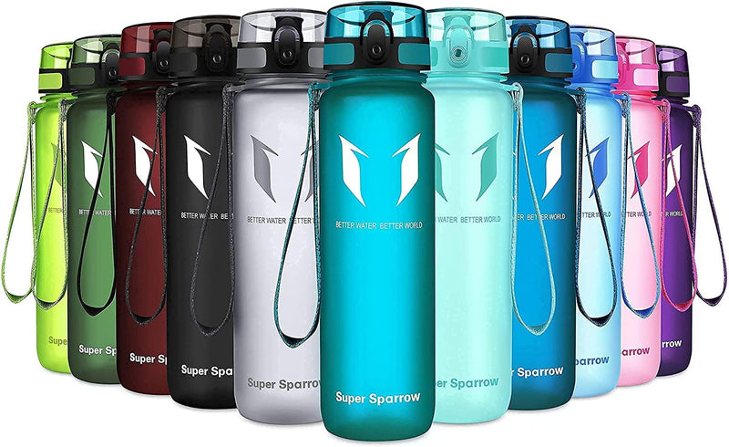 Super Sparrow Bouteille d'eau - Gourde - 350ml/500ml/750ml/1000ml - sans BPA - Convient pour Le Sport, la randonnée, l'école, Le Bureau, en Plein air