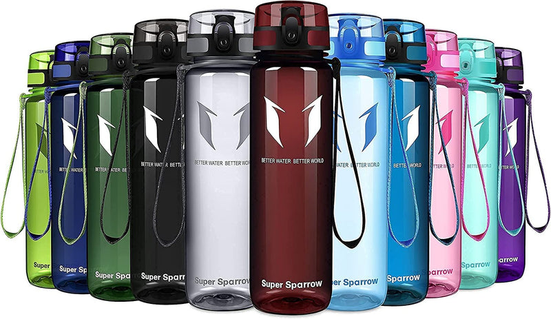 Super Sparrow Bouteille d'eau - Gourde - 350ml/500ml/750ml/1000ml - sans BPA - Convient pour Le Sport, la randonnée, l'école, Le Bureau, en Plein air