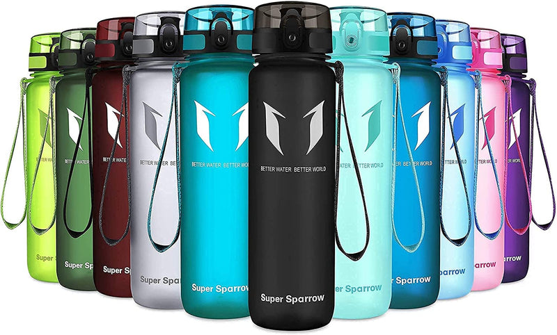 Super Sparrow Bouteille d'eau - Gourde - 350ml/500ml/750ml/1000ml - sans BPA - Convient pour Le Sport, la randonnée, l'école, Le Bureau, en Plein air