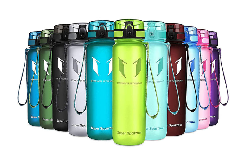 Super Sparrow Bouteille d'eau - Gourde - 350ml/500ml/750ml/1000ml - sans BPA - Convient pour Le Sport, la randonnée, l'école, Le Bureau, en Plein air