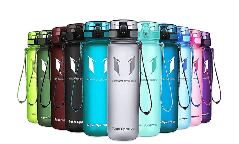 Super Sparrow Bouteille d'eau - Gourde - 350ml/500ml/750ml/1000ml - sans BPA - Convient pour Le Sport, la randonnée, l'école, Le Bureau, en Plein air